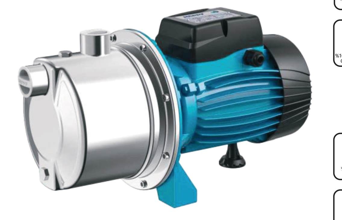 Kaysu SJET100-H Komple Paslanmaz Jet Pompa (1.2 HP)